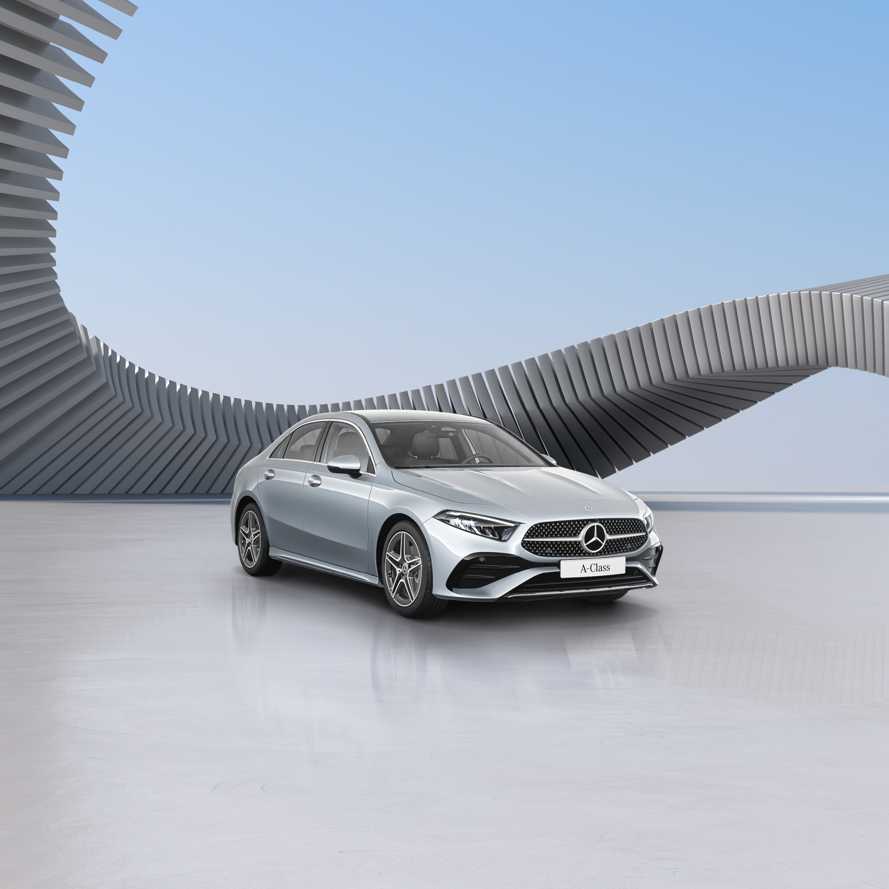 De afbeelding toont de Mercedes-Benz A-Klasse Berline. De afbeelding toont de Mercedes-Benz A-Klasse Berline.