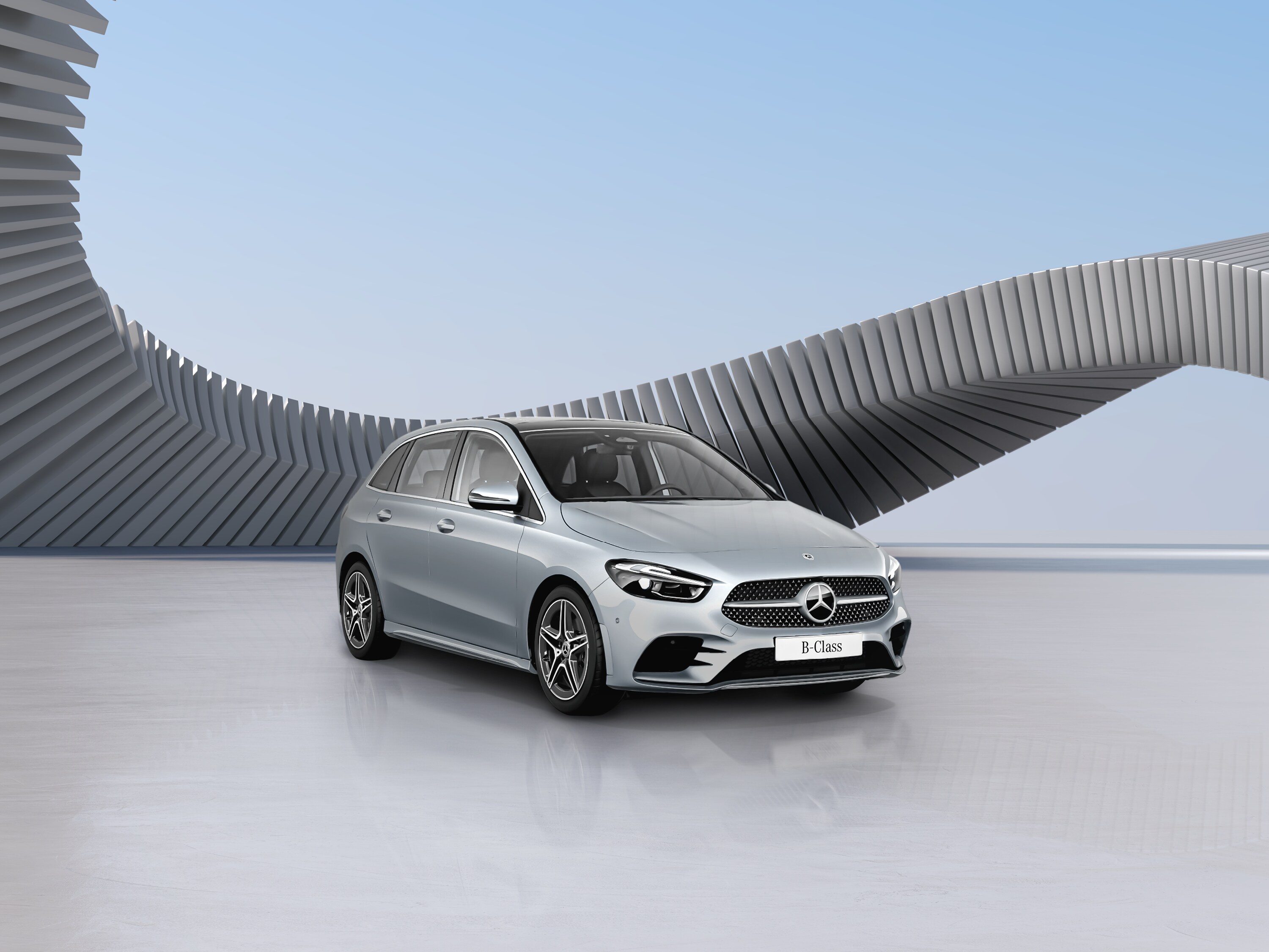 De afbeelding toont de Mercedes-Benz A-Klasse B-Klasse.