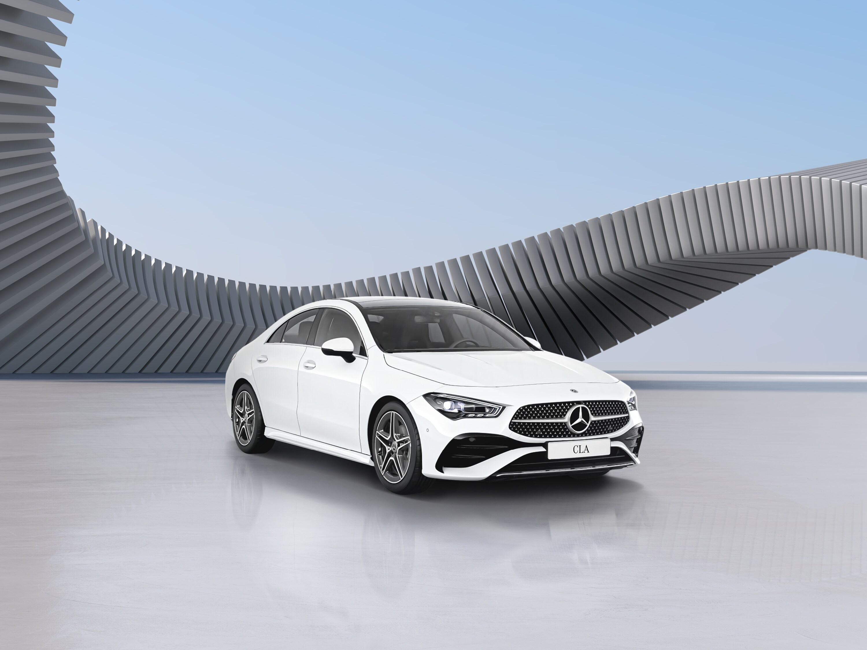 De afbeelding toont de Mercedes-Benz CLA Coupé.
