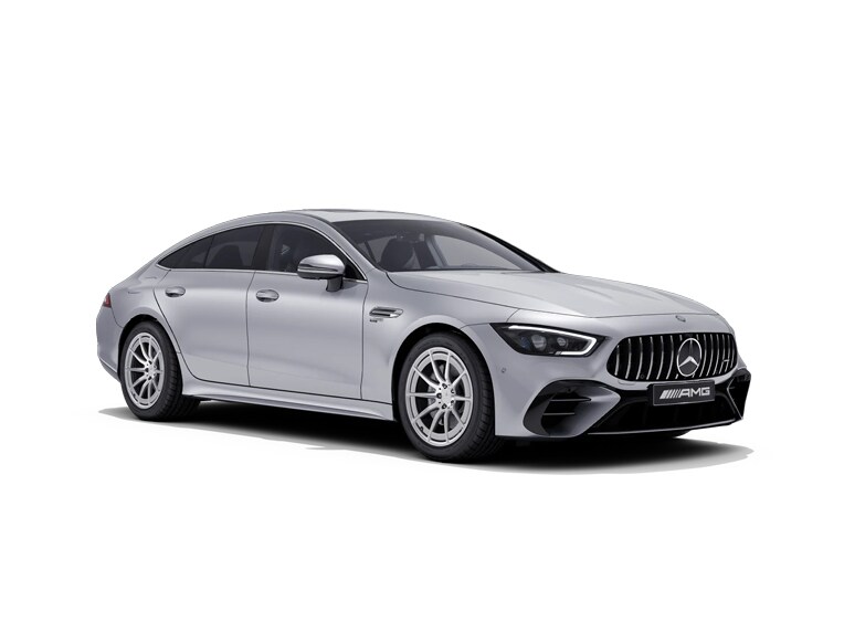 L'image montre le tarif et la brochure du Mercedes-Benz AMG GT Coupé 4 Portes.
