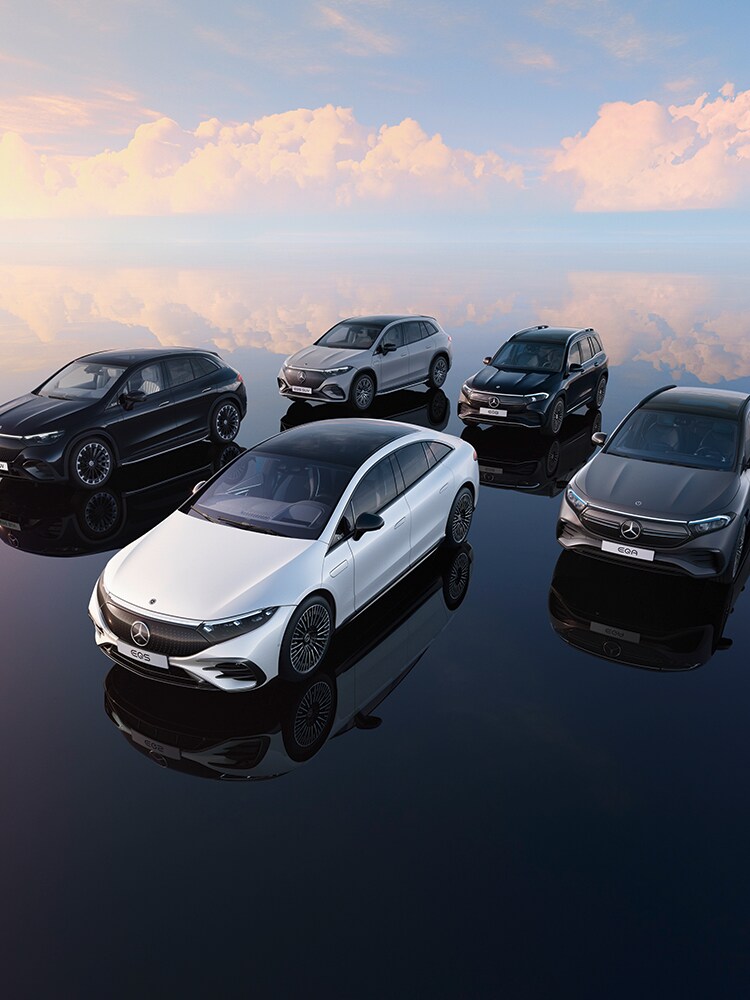 La gamme des véhicules électriques Mercedes-Benz.
