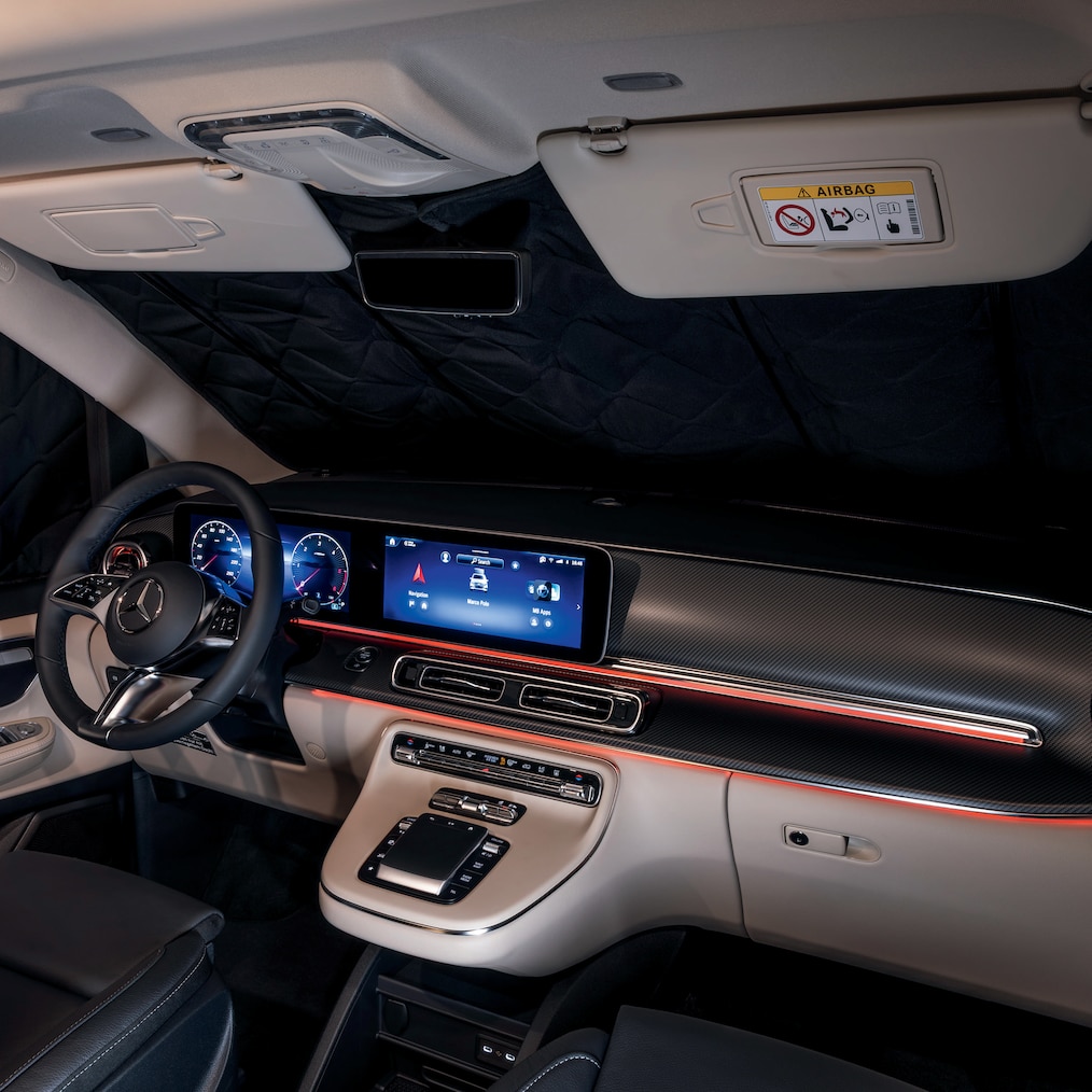 Écran du système d’infodivertissement du Mercedes-Benz Marco Polo.