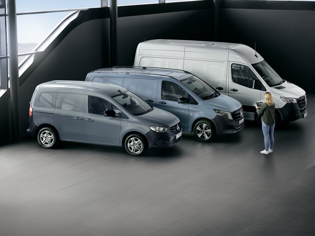 Een Mercedes-Benz Sprinter Tourer is volgeladen.