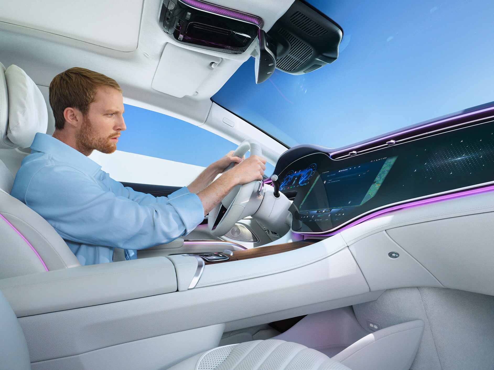 L'assistant vocal MBUX fait partie des services essentiels des services connectés de Mercedes-Benz.
