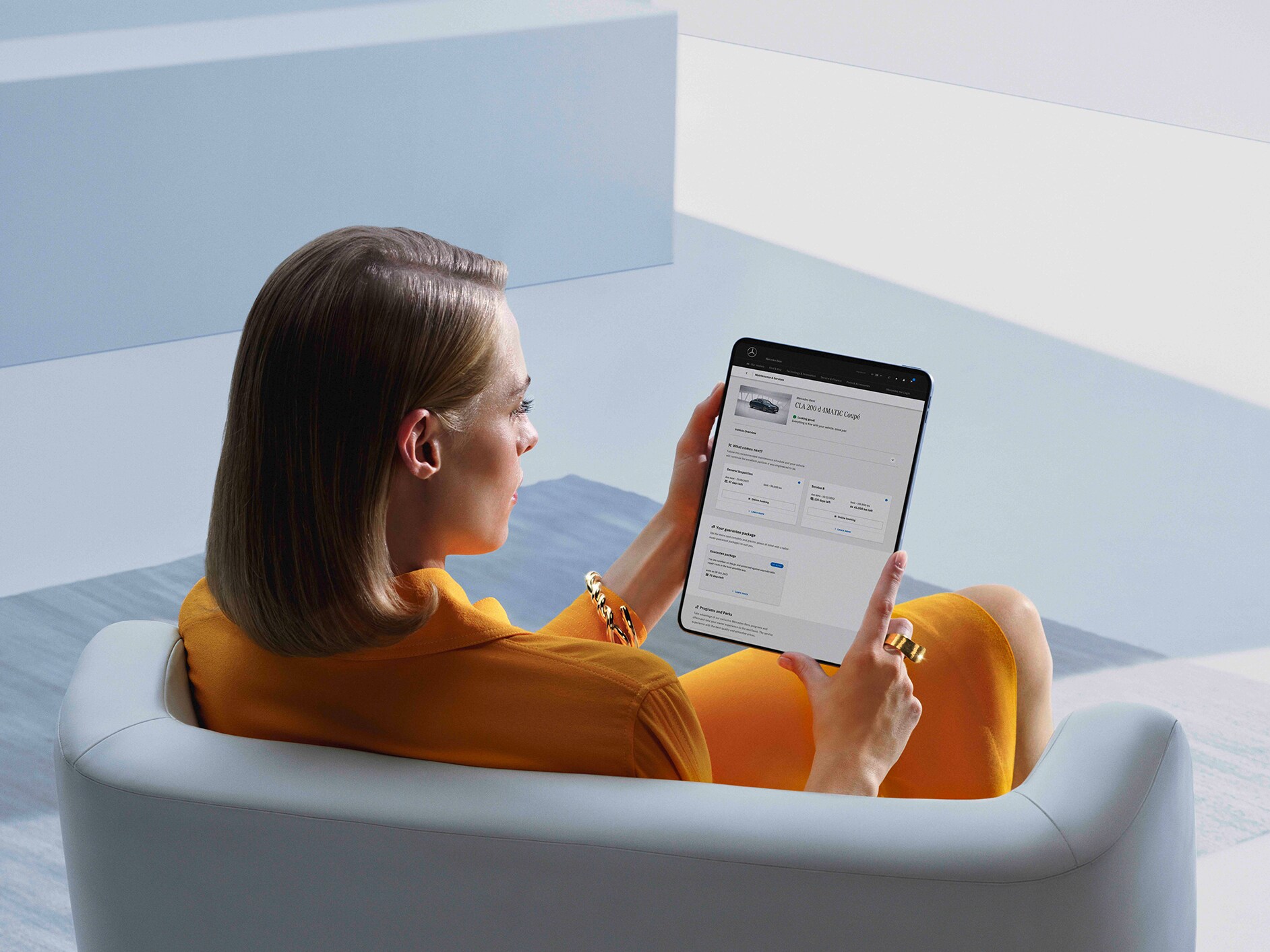 L'interrogation à distance de l'état du véhicule fait partie de l'équipement de série des services connectés Mercedes-Benz.