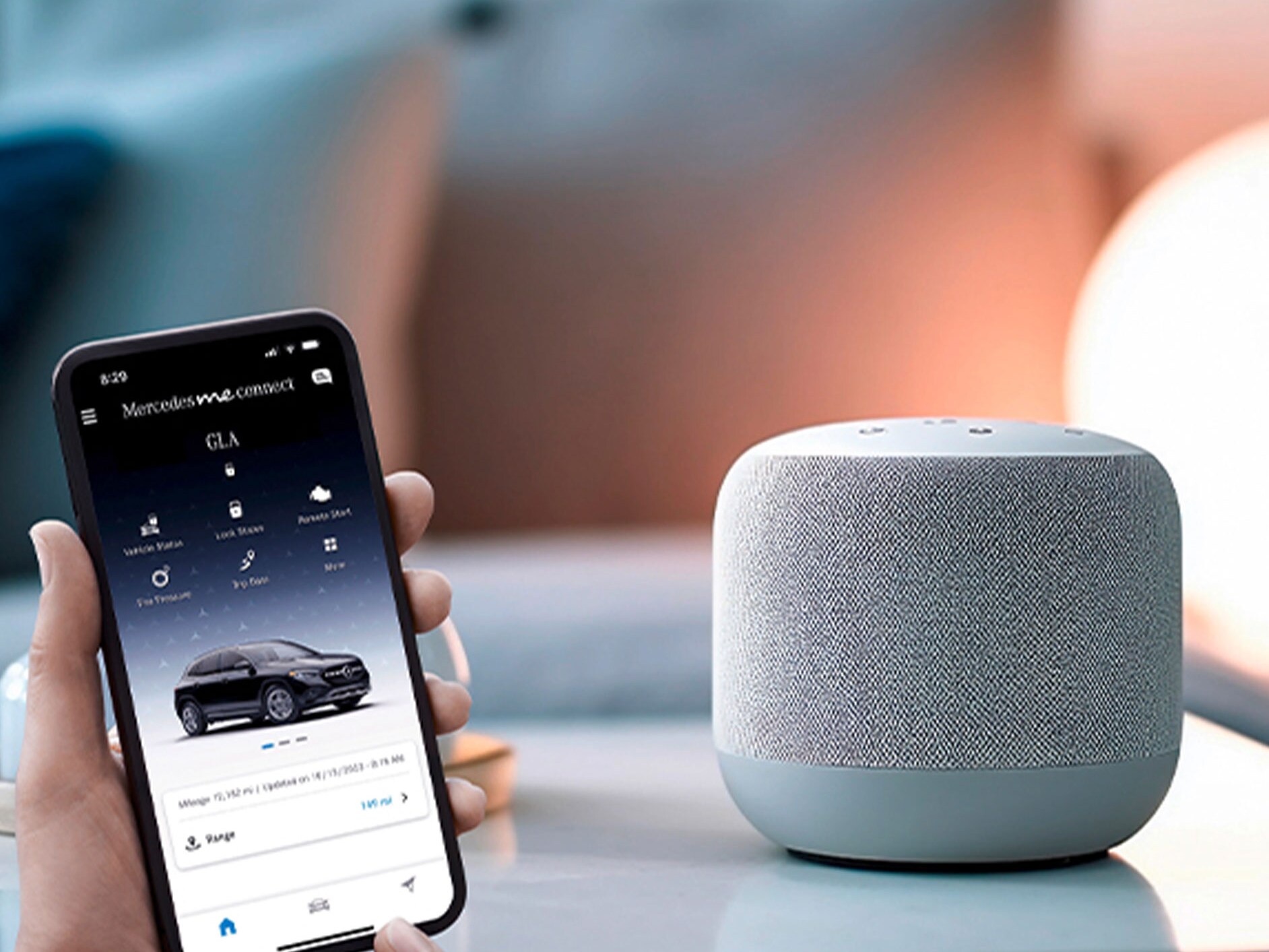 L'interface vers les fournisseurs tiers fait partie de l'équipement de série des services connectés Mercedes-Benz.