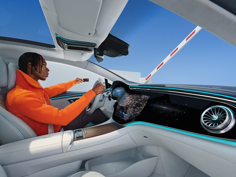 Parkeren voor App als een van de diverse Digitale extra's van Mercedes-Benz.