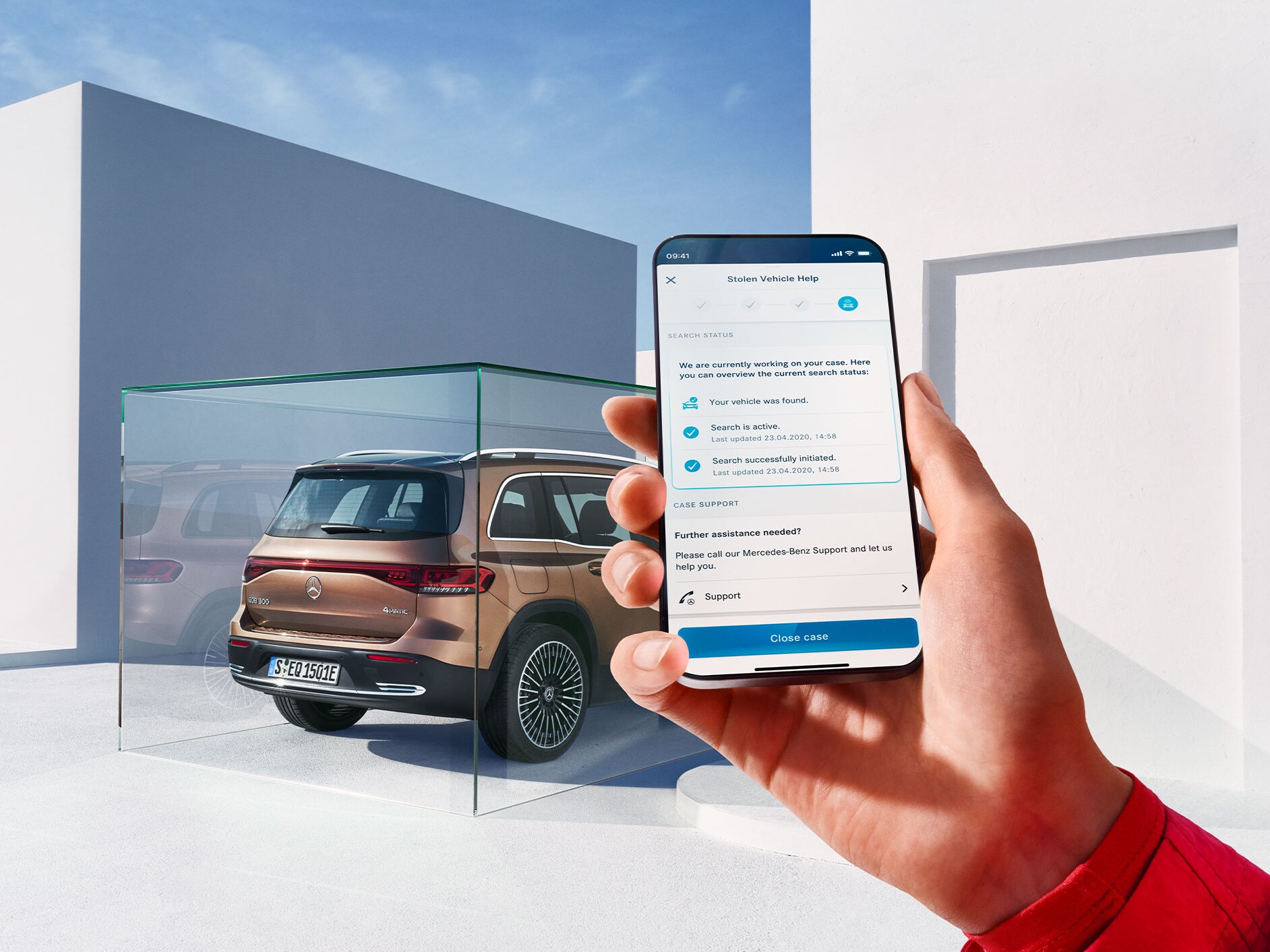 Une assistance en cas de vol du véhicule est proposée sur smartphone via un service connecté sur le thème GUARD 360°.