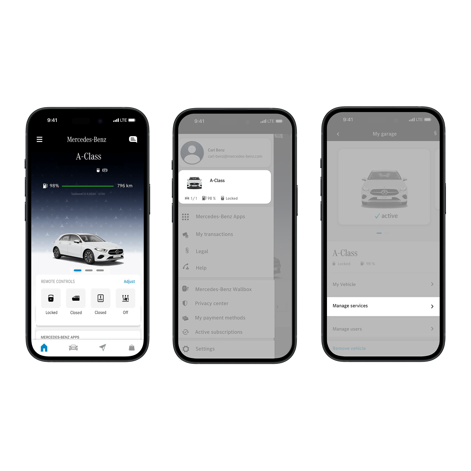 In-app activering Fuel & Pay | In-car betaaloplossingen | Mercedes-Benz De in-app activering van Fuel & Pay voor Mercedes-Benz voertuigen.
