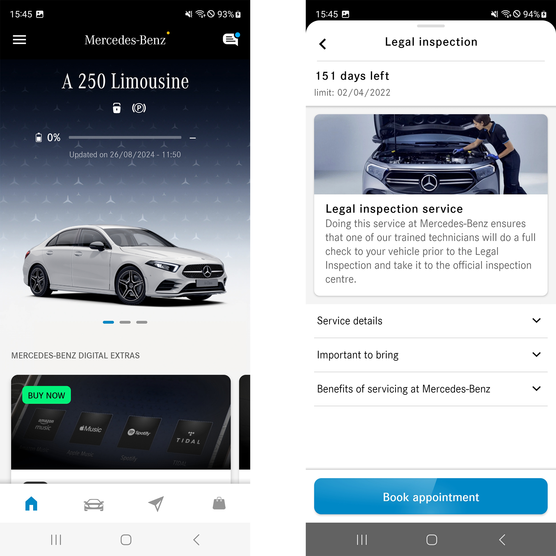 Sneak preview | Service App | Mercedes-Benz Een sneak preview van de geïntegreerde services in de Mercedes-Benz App.