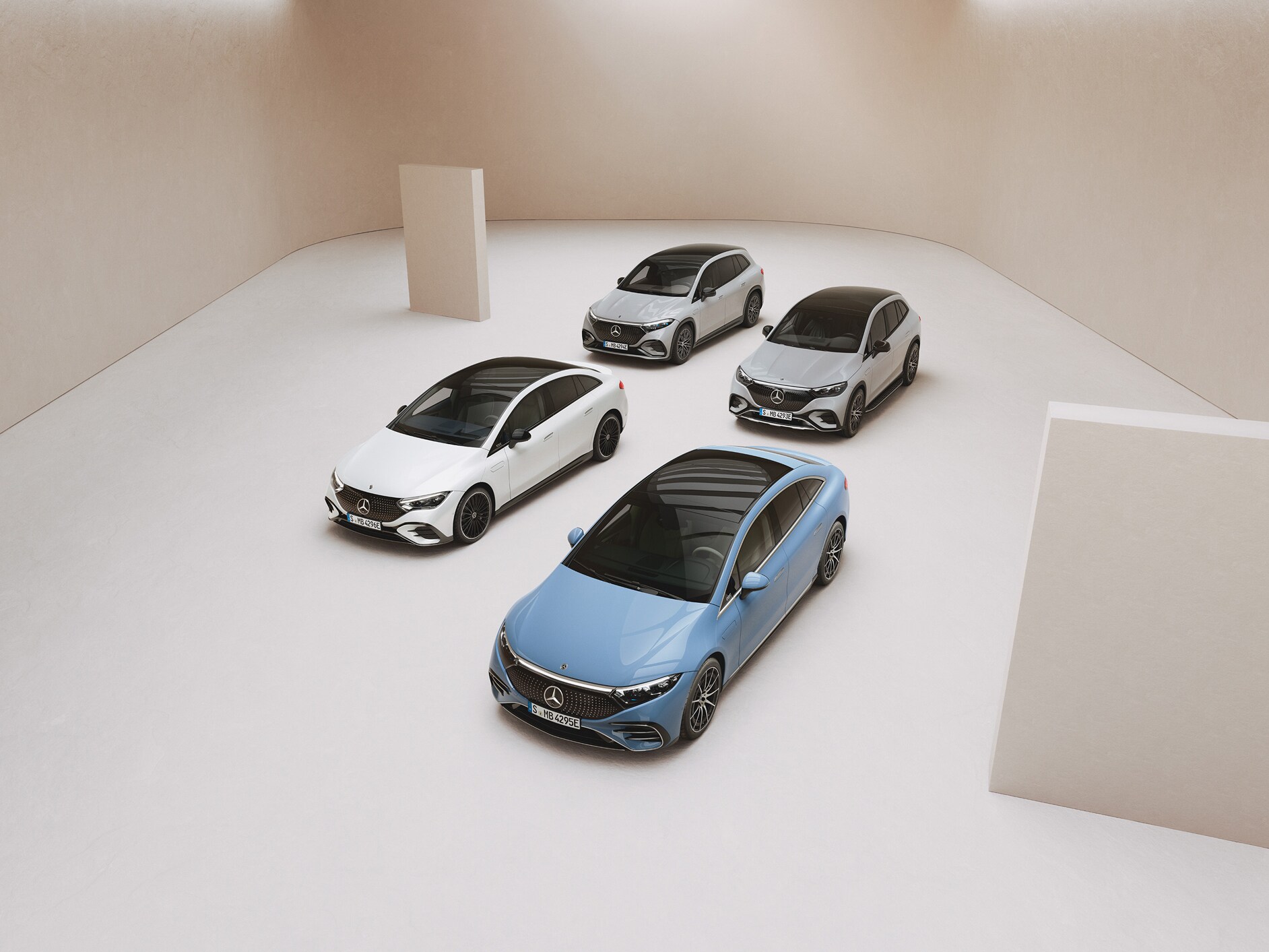 Aanbod elektrische modellen van Mercedes-Benz.