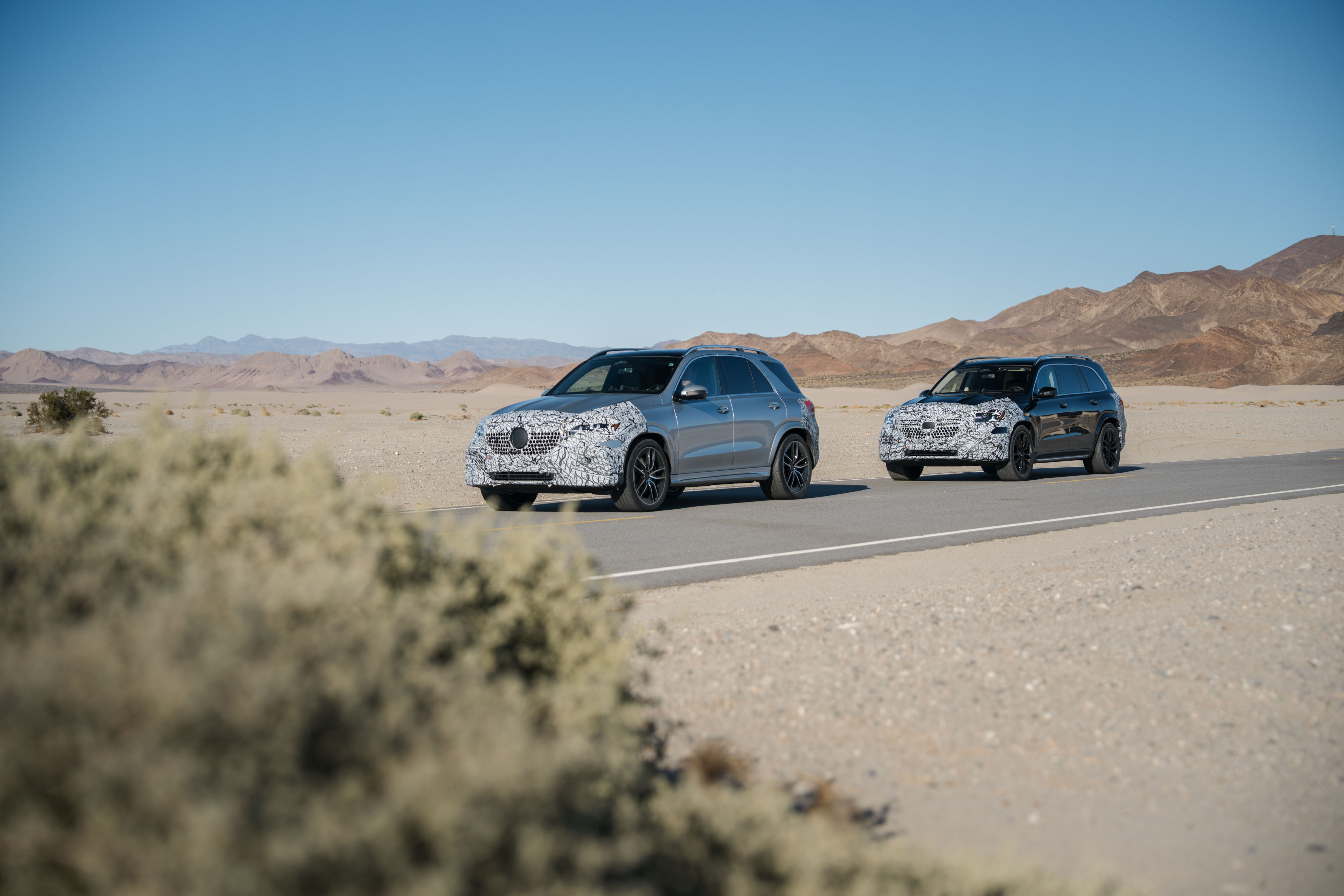 Les nouvelles GLE et GLS Le nouveau GLE et le GLS en essai routier au Nevada