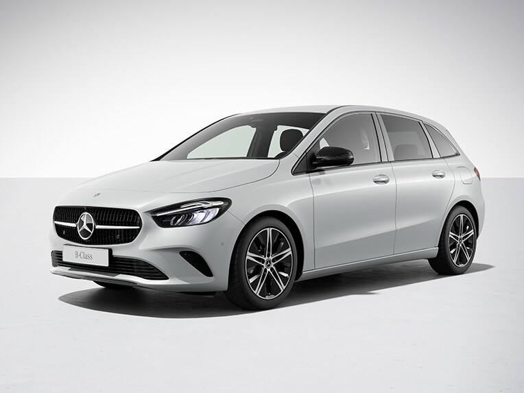 De Mercedes-Benz B-Klasse met nightpakket.