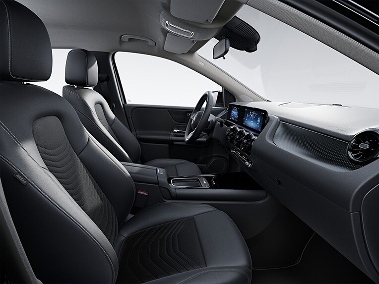 Het interieur van de Mercedes-Benz B-Klasse in de standaarduitvoering.