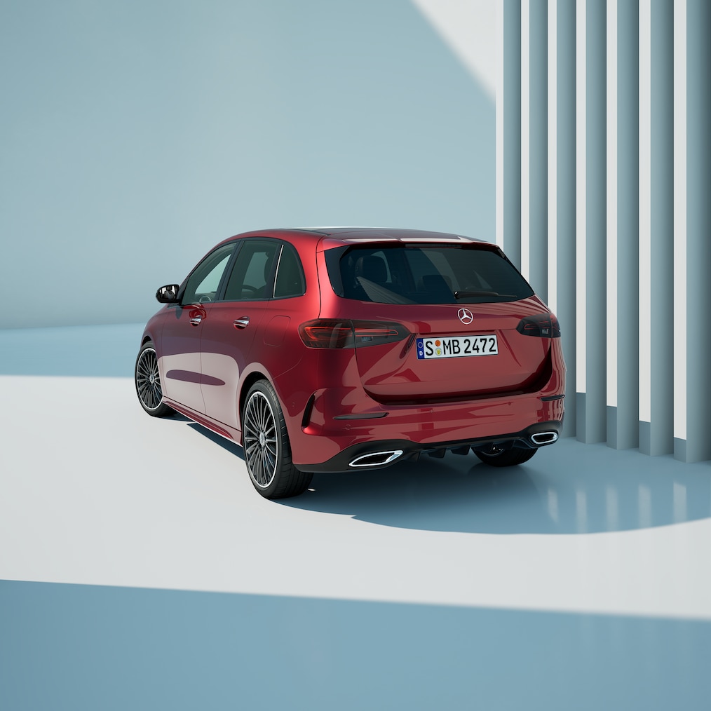 Partie arrière de la Mercedes-Benz Classe&nbsp;B.