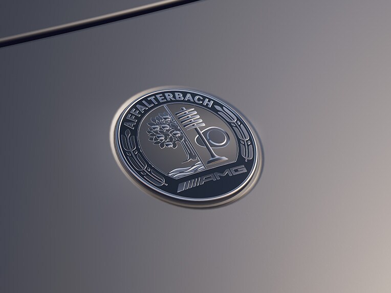 Het Mercedes-AMG logo.