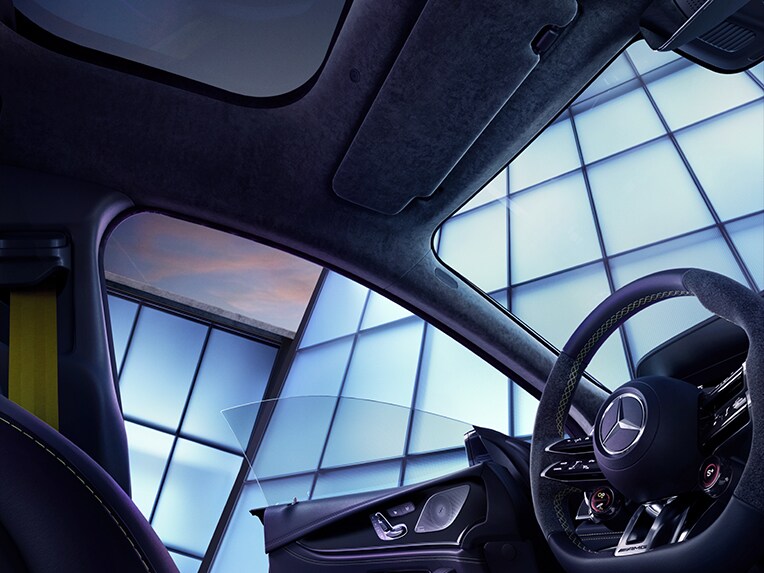 L'intérieur des Mercedes-AMG GT Coupé 4 portes.
