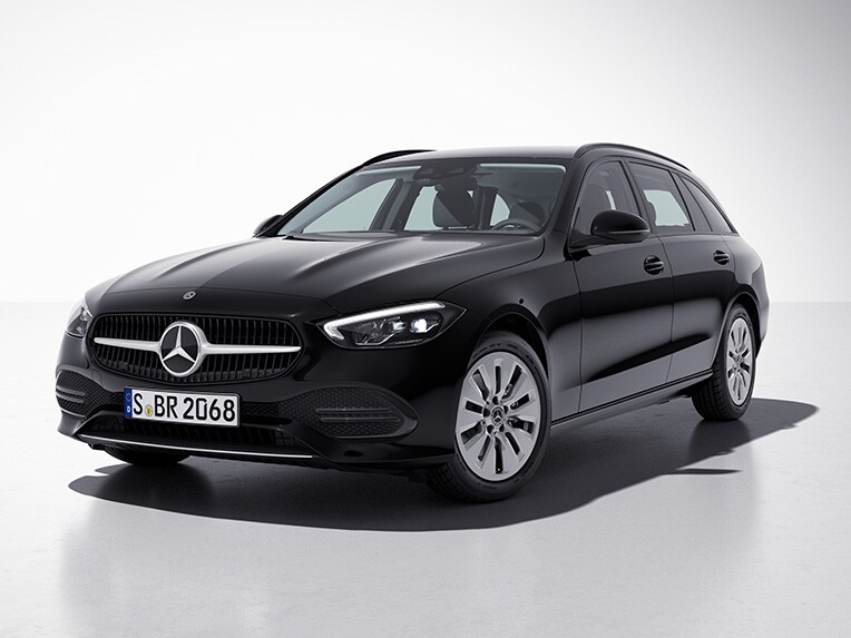De Mercedes-Benz C-Klasse Estate in de standaarduitvoering.