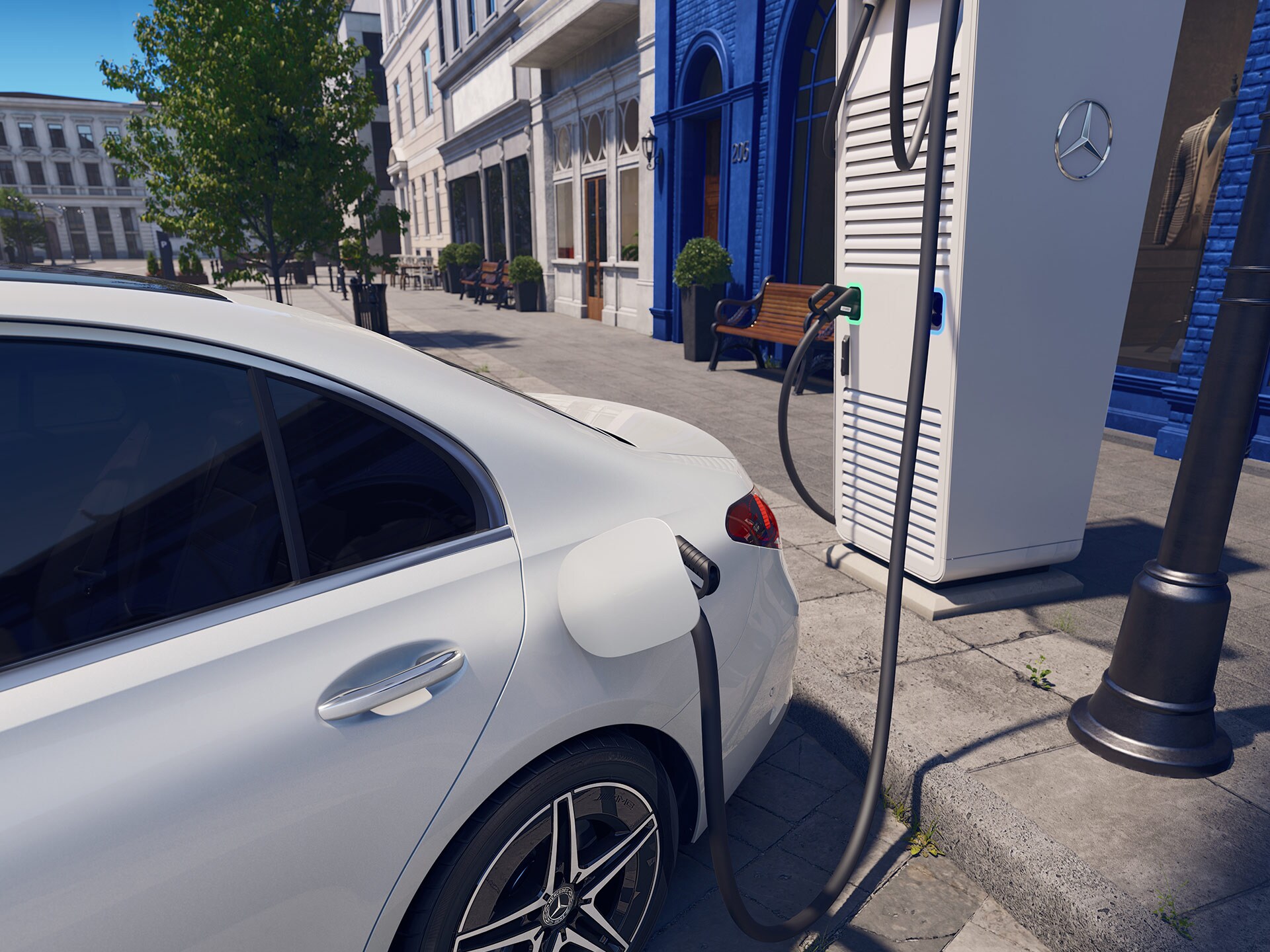De actieradius van de nieuwe C-Klasse Limousine als plug-in-hybride van Mercedes-Benz.