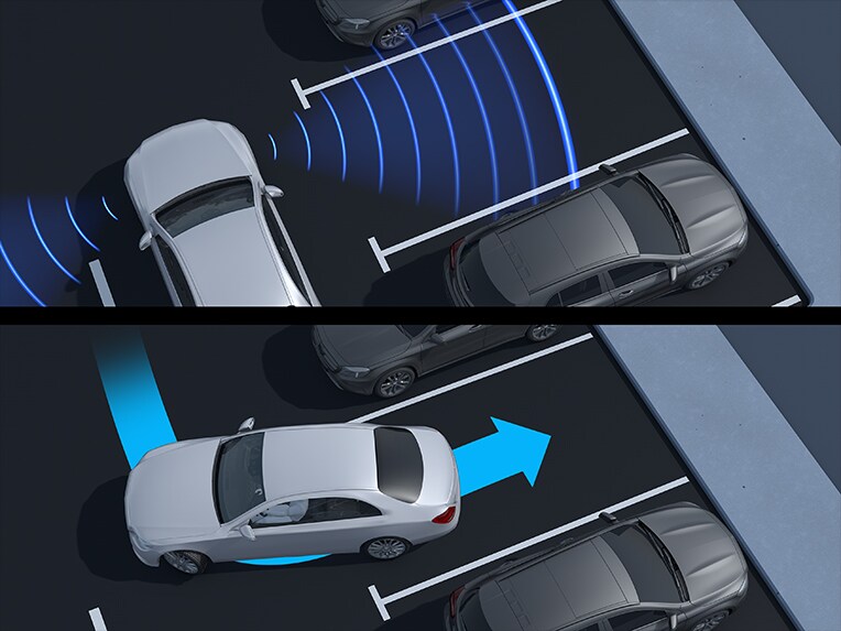 Parkeersystemen in de CLA Coupé van Mercedes-Benz.
