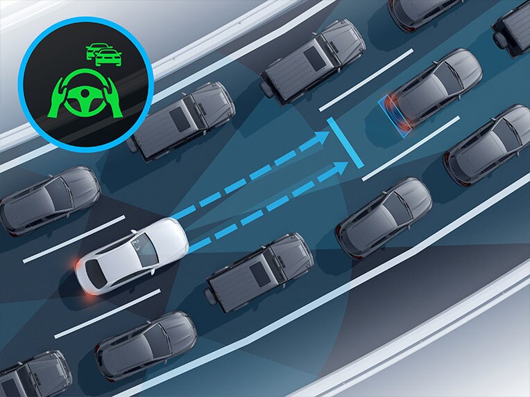 La fonction de direction évasive de la toute nouvelle CLA de Mercedes-Benz.