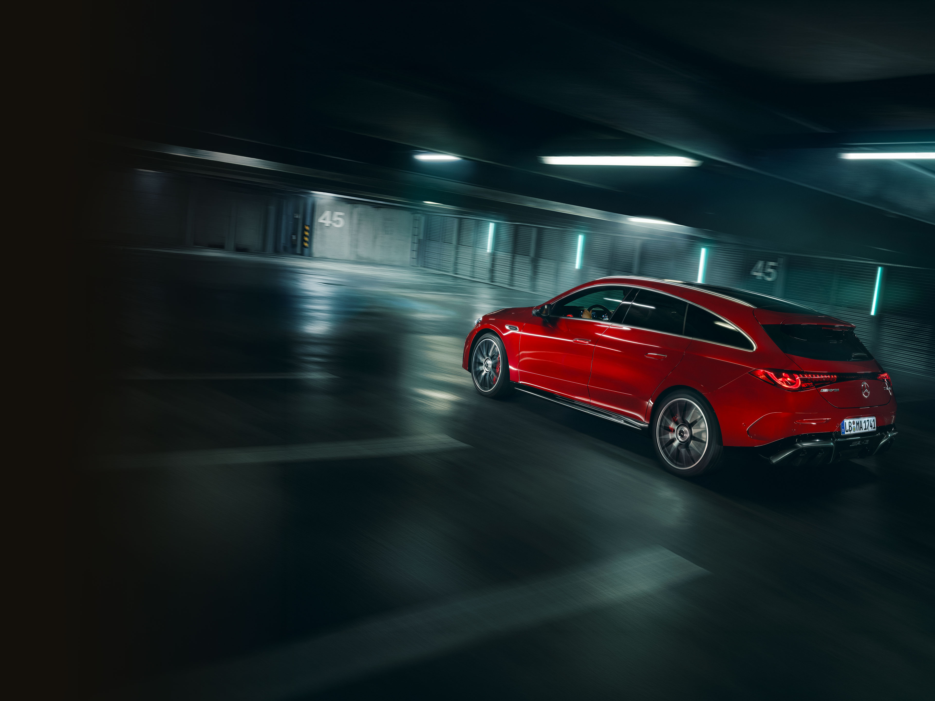 Prestaties | CLA Shooting Brake | Mercedes-AMG De prestaties van de nieuwe elektrische Mercedes-AMG CLA 45 4MATIC+ Shooting Brake.