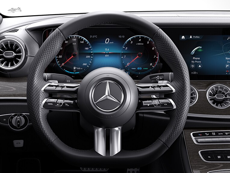 Stuurwielverwarming in de Mercedes-Benz CLS.