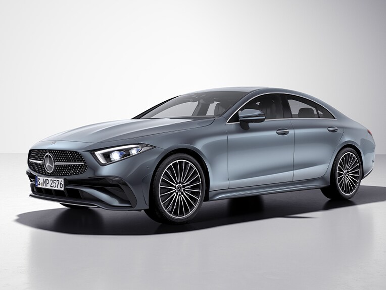 Het exterieur van de CLS van Mercedes-Benz met AMG Line.