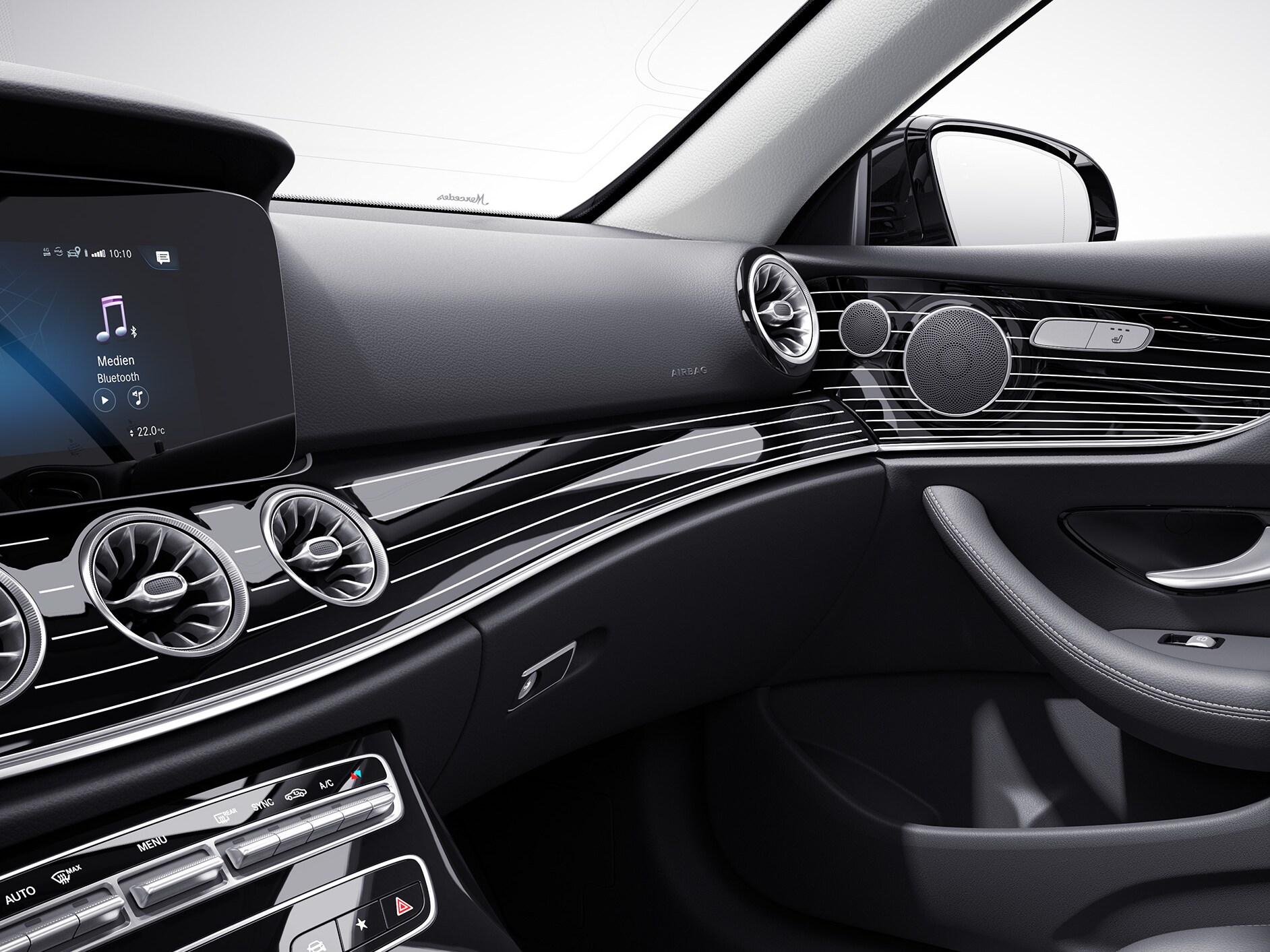 Interieur van de Mercedes-AMG E-Klasse Cabriolet.