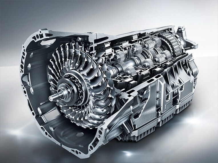 Automatische transmissie 9G-TRONIC in de Mercedes-Benz E-Klasse Cabriolet.