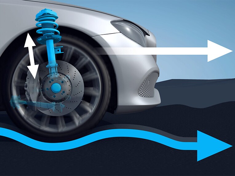 De E-Klasse van Mercedes-Benz met AGILITY CONTROL-onderstel.