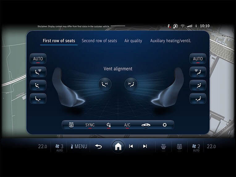 E-Klasse van Mercedes-Benz met automatische airconditioning THERMOTRONIC.