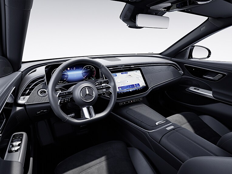 Het interieur van de E-Klasse van Mercedes-Benz met de AMG Line.