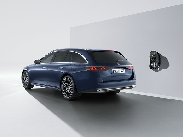 De E-Klasse van Mercedes-Benz met plug-in-hybrid-technologie.