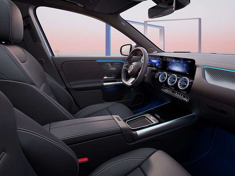 Comfortstoelen met geheugenfunctie in de EQA van Mercedes-Benz.