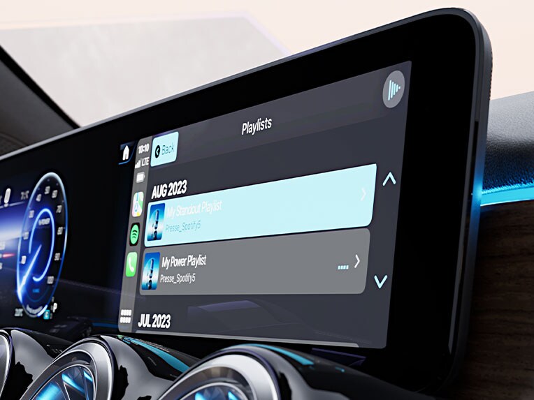 Le système de divertissement MBUX du nouvel EQB de Mercedes-Benz.