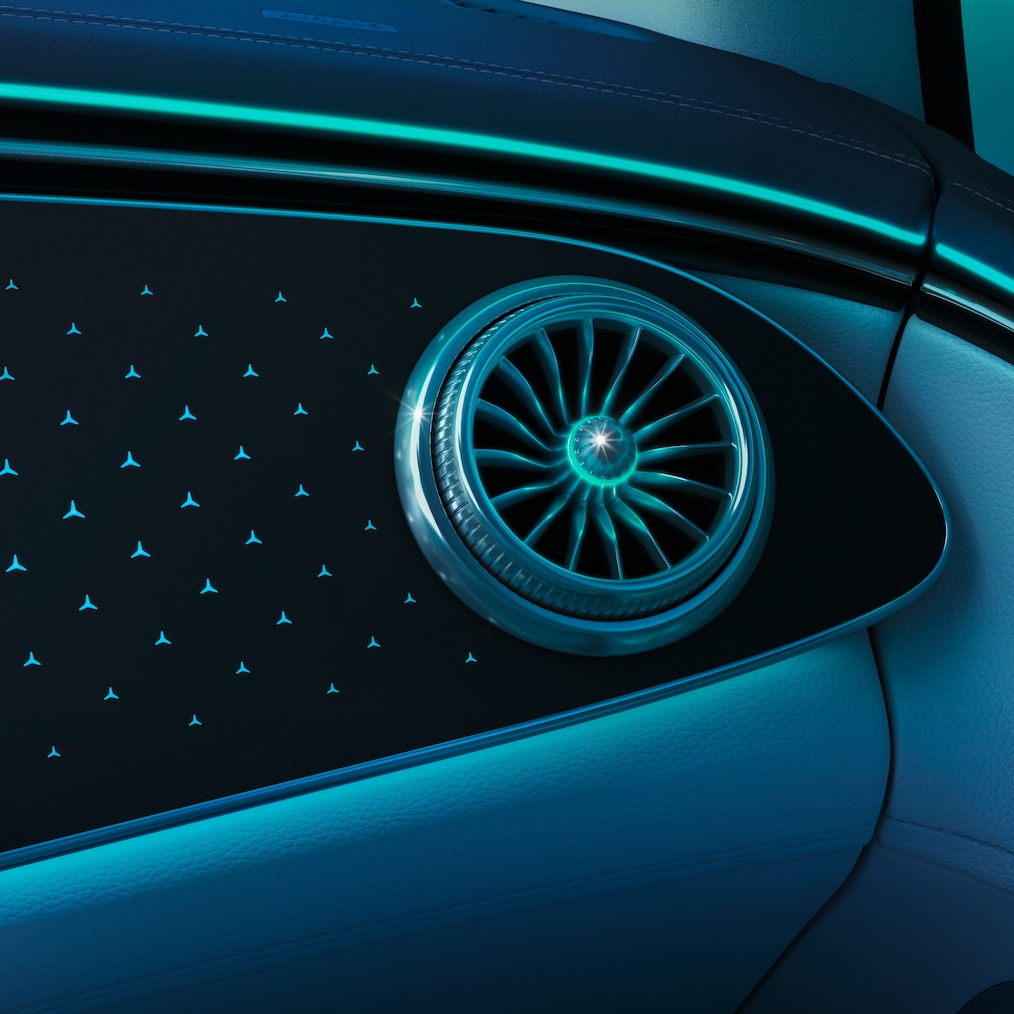 ENERGIZING AIR CONTROL Plus avec filtre HEPA dans l'EQE SUV de Mercedes-Benz.