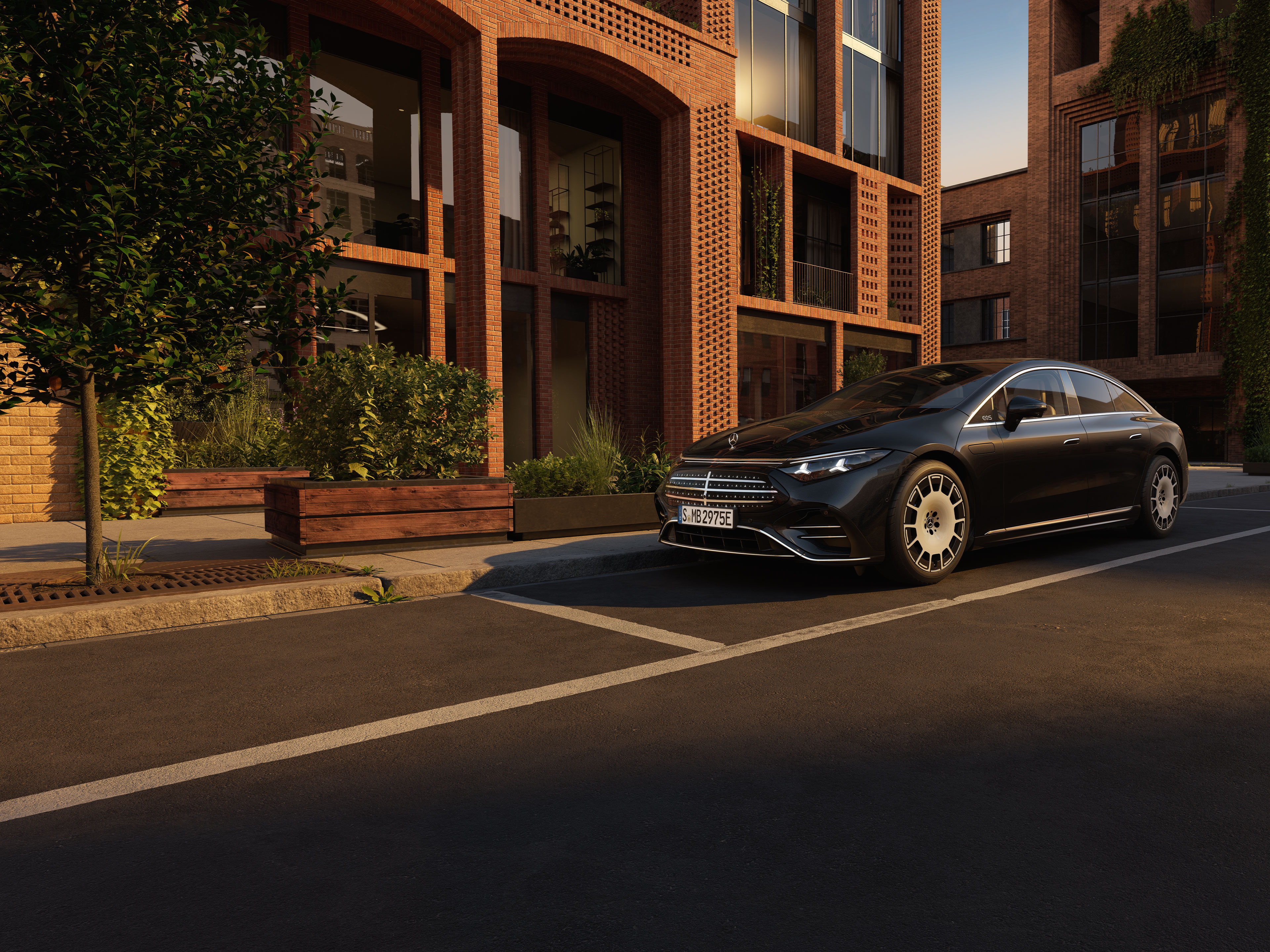 Exterieur | EQS | Mercedes-Benz Het exterieur van de nieuwe Mercedes-Benz EQS.