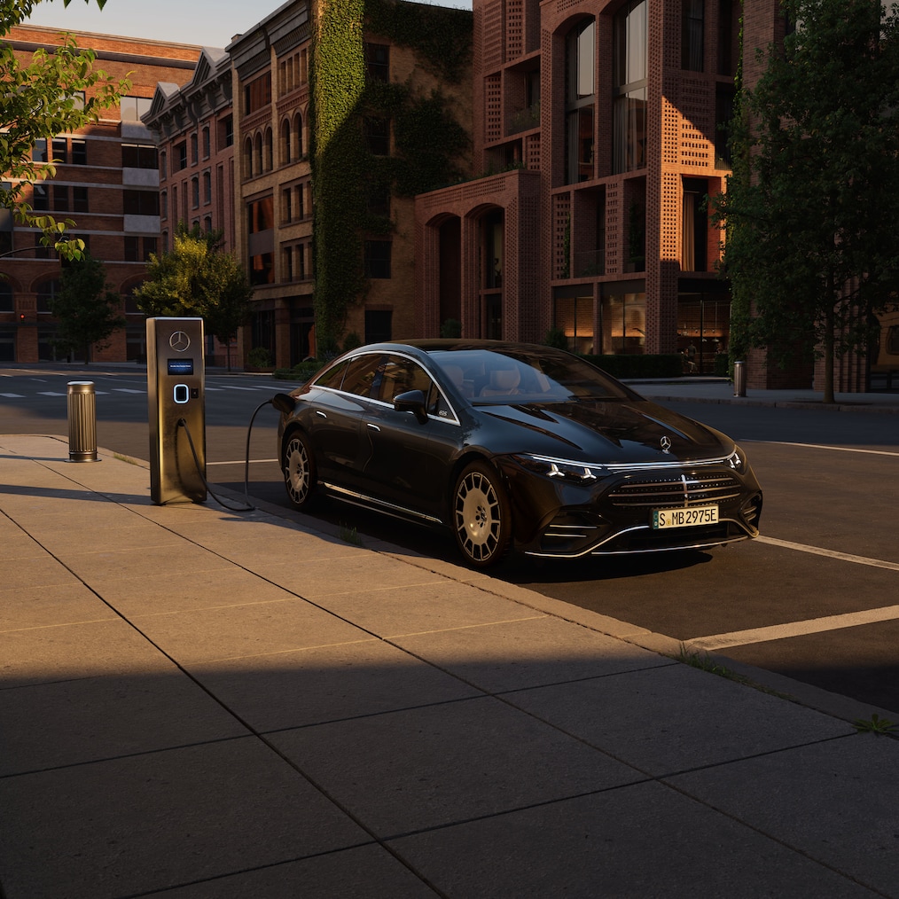 Recharge avec le nouvel EQS 100&nbsp;% électrique de Mercedes-Benz.