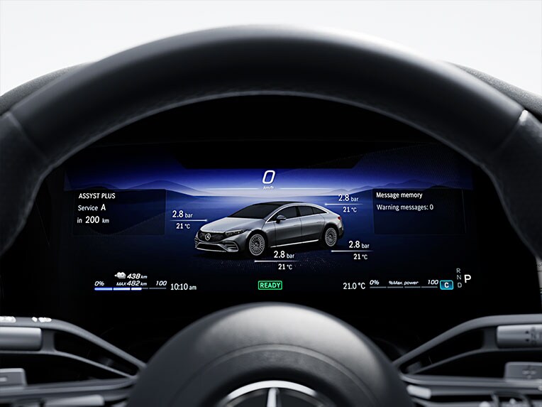 Rijassistentiepakket plus in de EQS Berline van Mercedes-Benz.