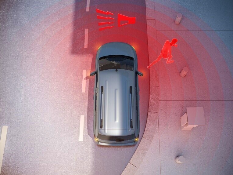 Diefstal-/inbraakalarminstallatie van de Mercedes-Benz EQT.