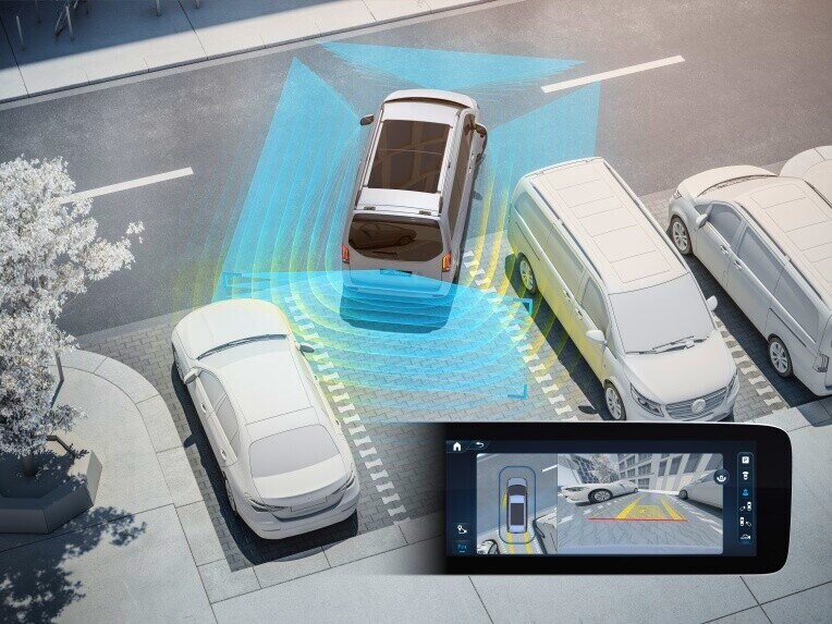 Het parkeerpakket met 360°-camera en actieve parkeerassistent maakt het voor u gemakkelijker om een parkeerplek te vinden, maar ook om in en uit te parkeren.