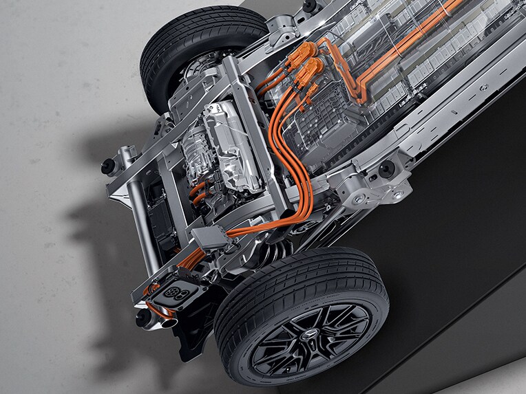 Accu preconditioneren in de elektrische Mercedes-Benz G-Klasse.