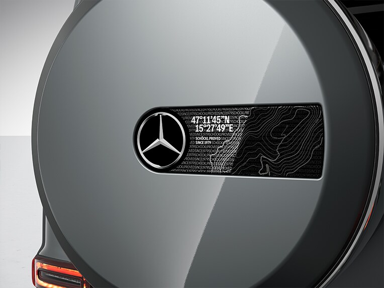 De elektrische Mercedes-Benz G-Klasse met het MANUFAKTUR Schöckl-designpakket.