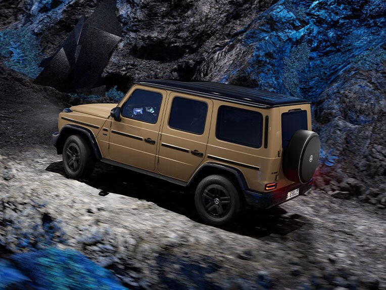 Offroad-kruipfunctie van de elektrische Mercedes-Benz G-Klasse.