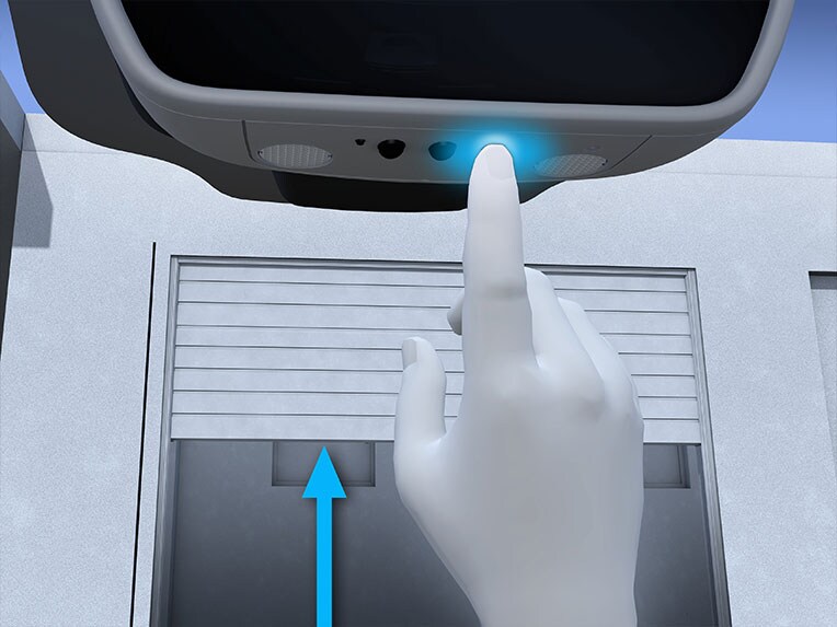 La commande d'ouverture automatique de porte de garage dans la nouvelle Classe G.