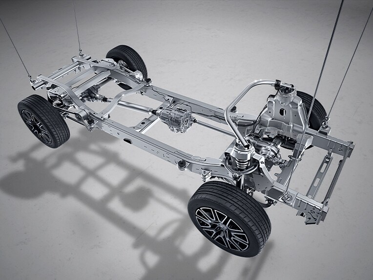 Le concept d'essieu de la Classe G de Mercedes-Benz.