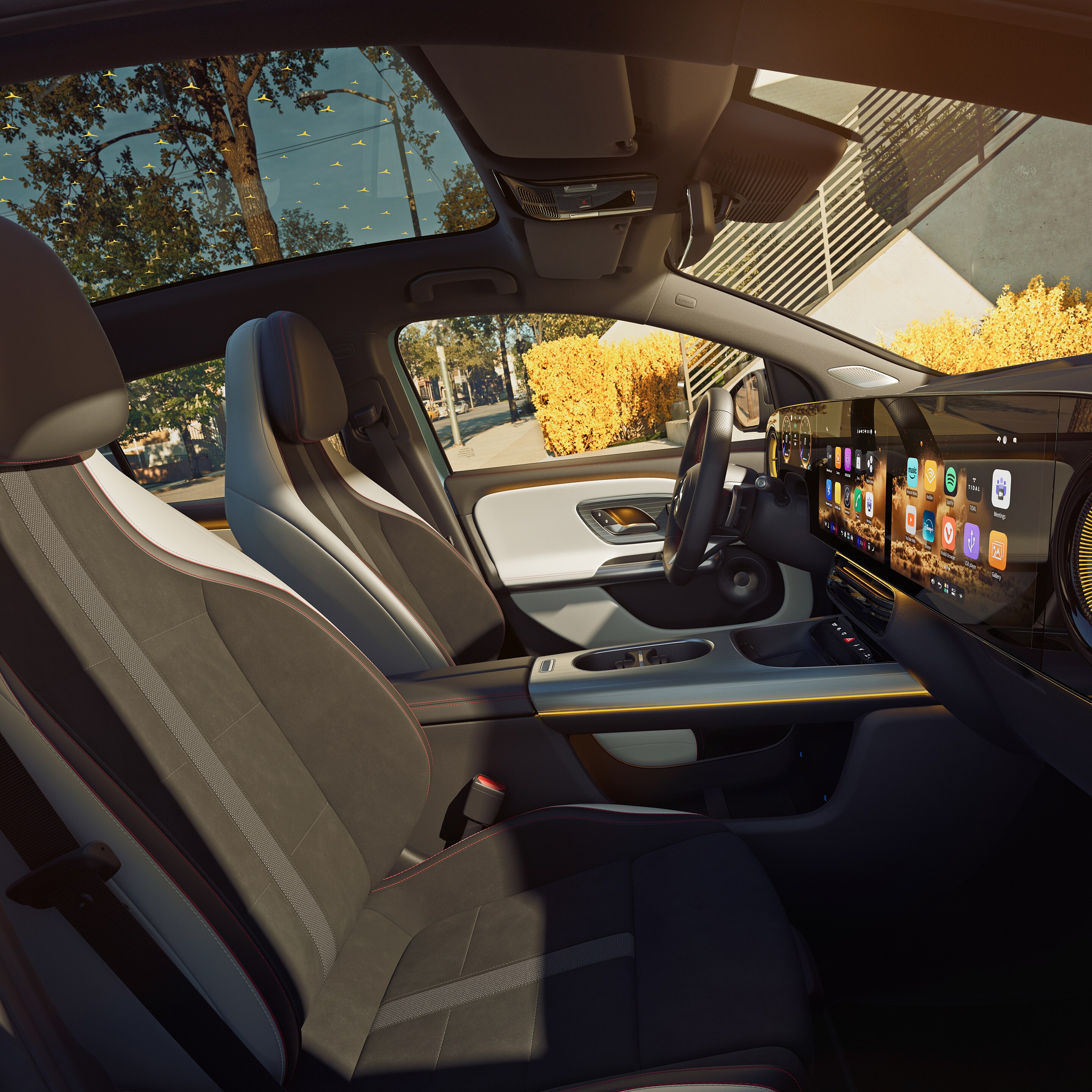 Het interieur van de nieuwe GLA van Mercedes-Benz.