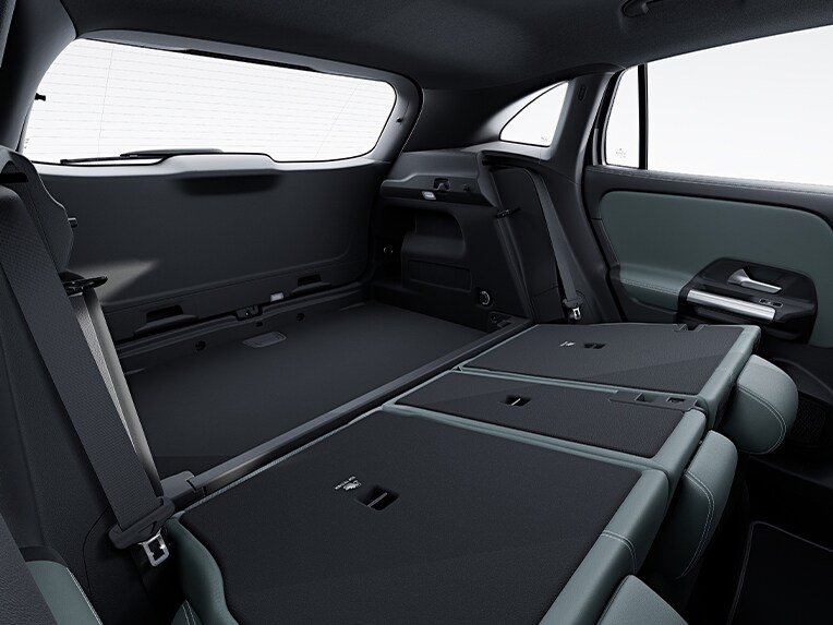 In lengterichting verstelbare achterstoelen in de Mercedes-Benz GLA.