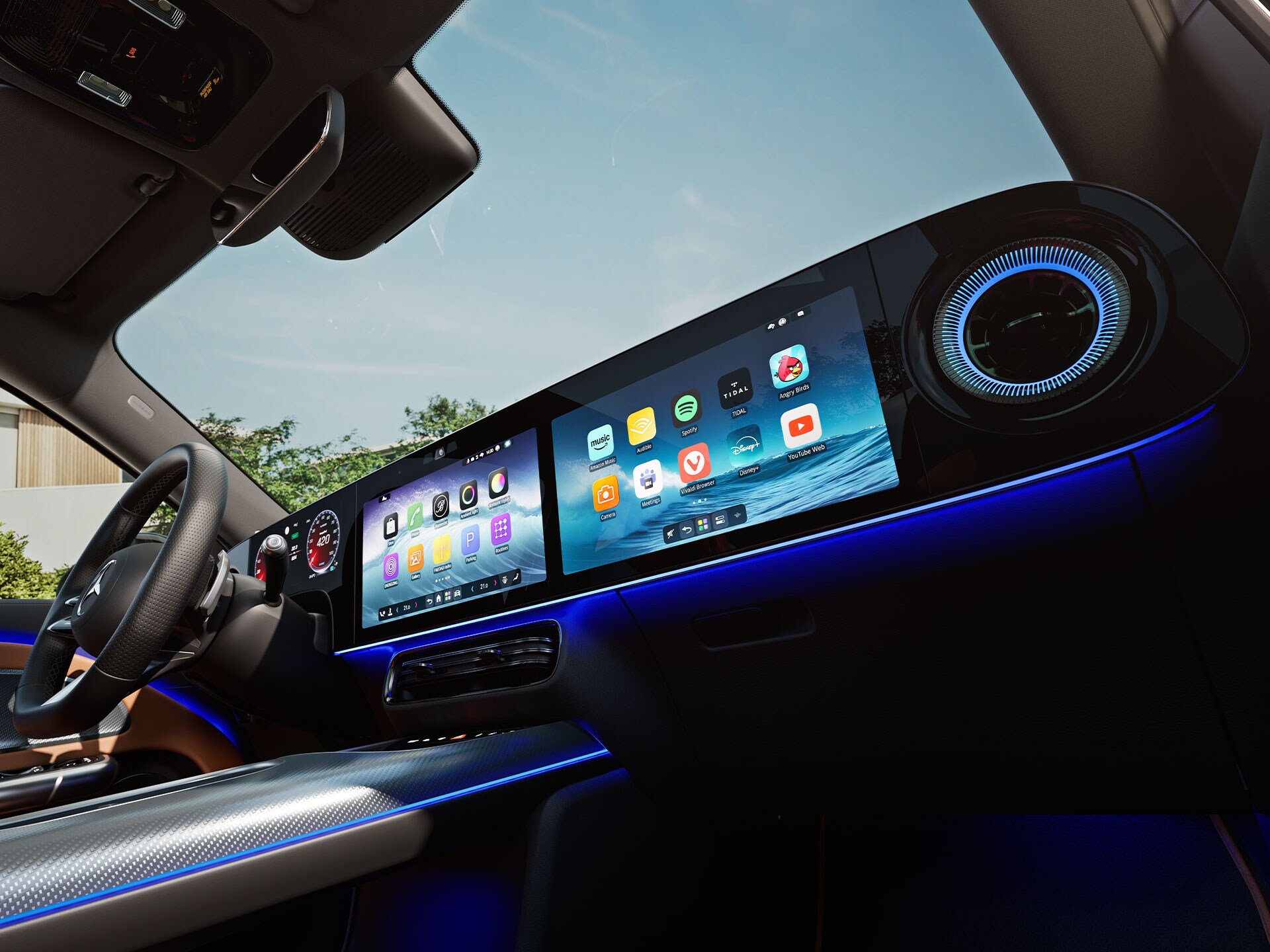 De remotefuncties van de geheel nieuwe elektrische GLB.